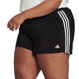 Adidas Pacer 3-Stripes Woven Shorts Plus Size Black Size 4X